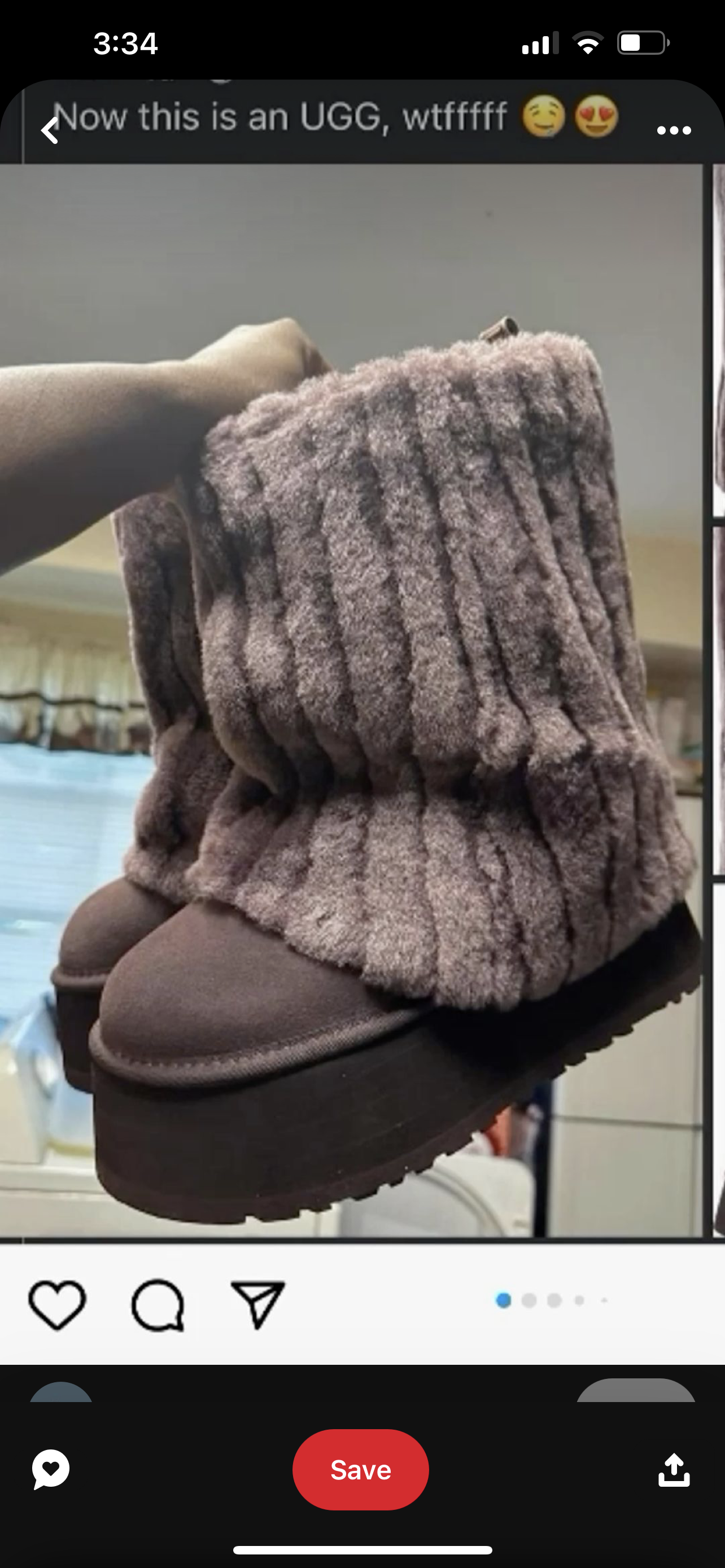 Pre Order Tall Sherpa Mega Platform Fold Over Fur Boots