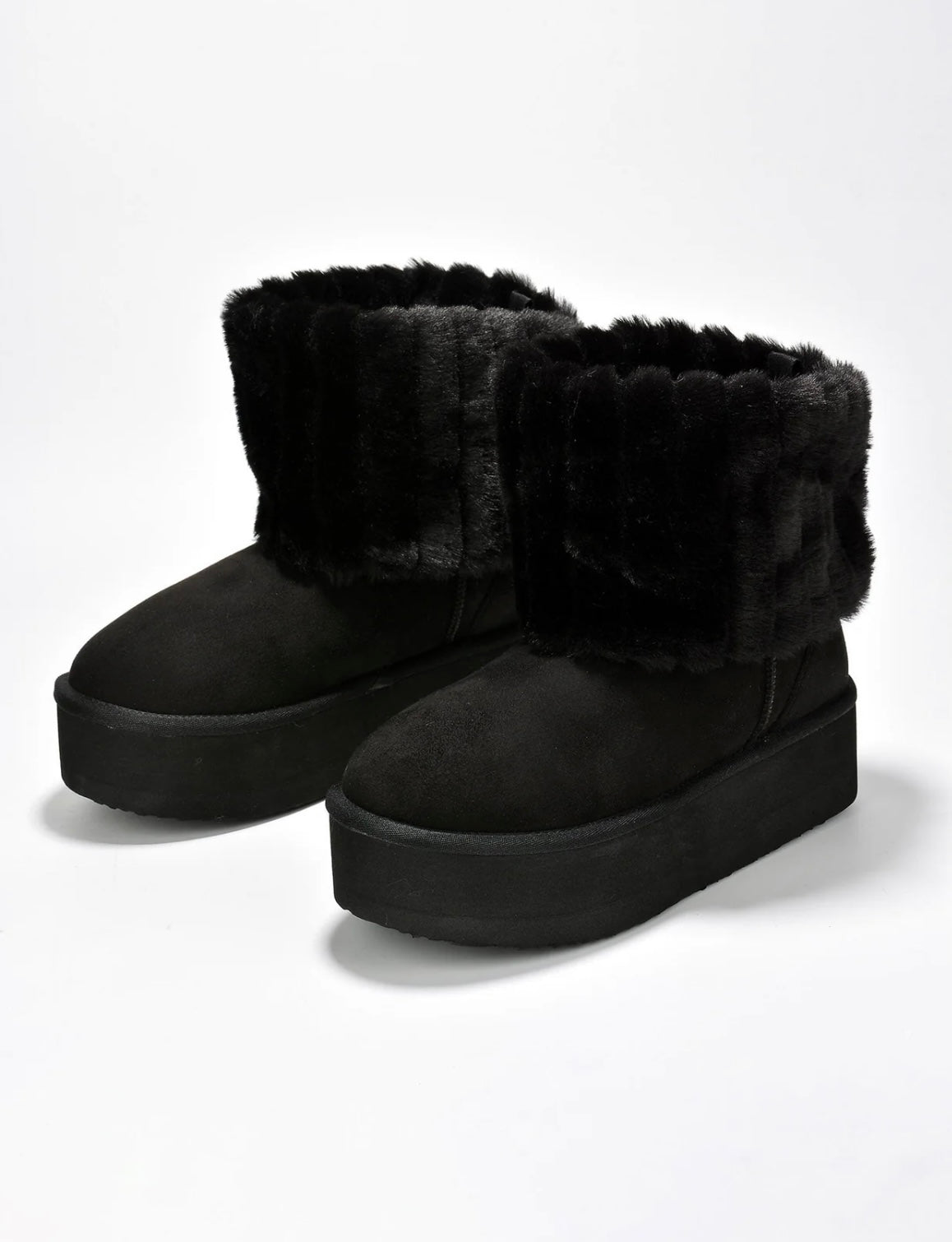 Black Coco Stomper Platform Boots